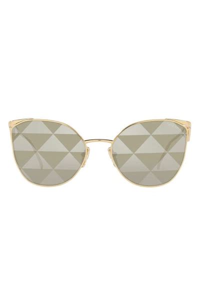 prada sunglasses gold logo|59mm cat eye sunglasses prada.